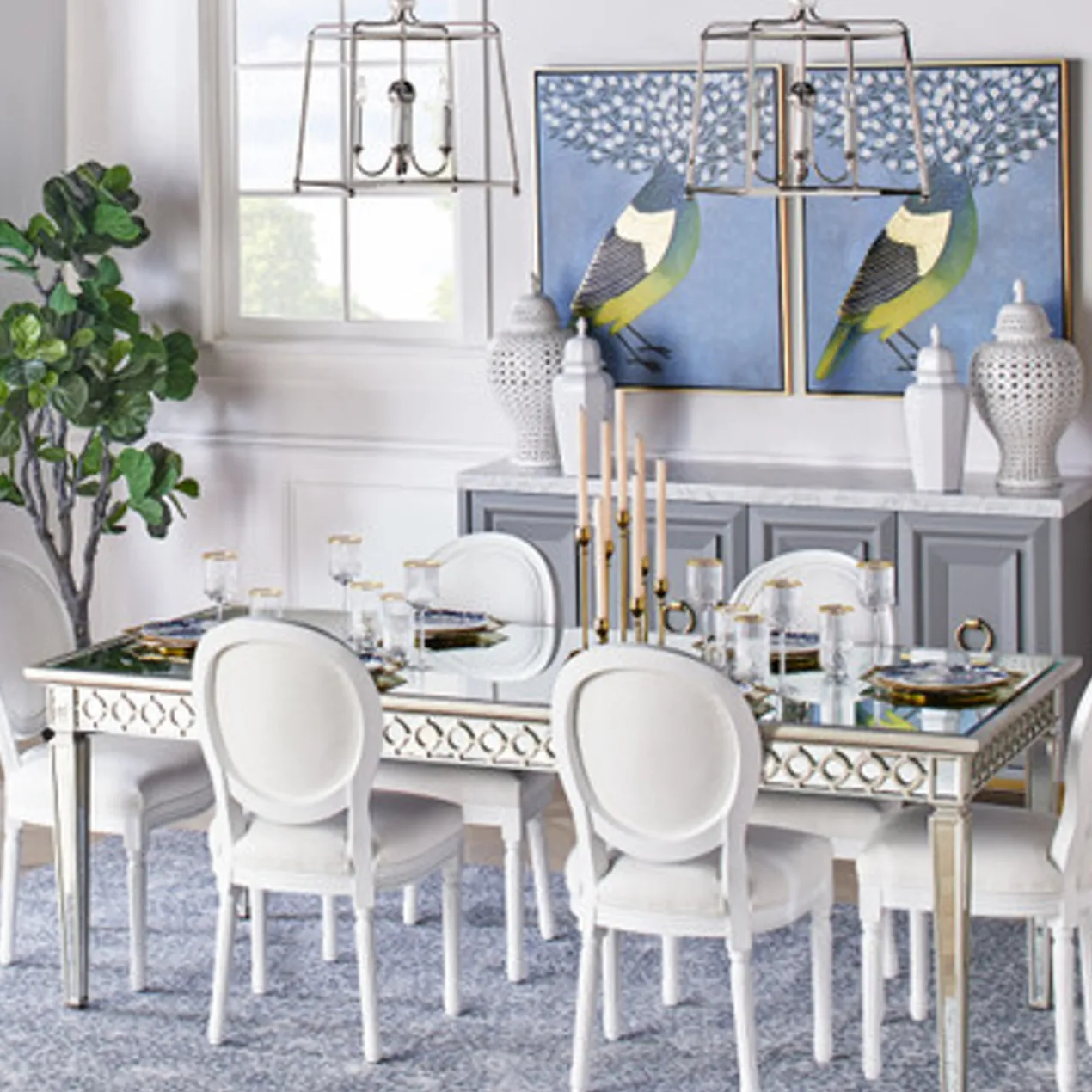 Sophie Mirrored Dining Table