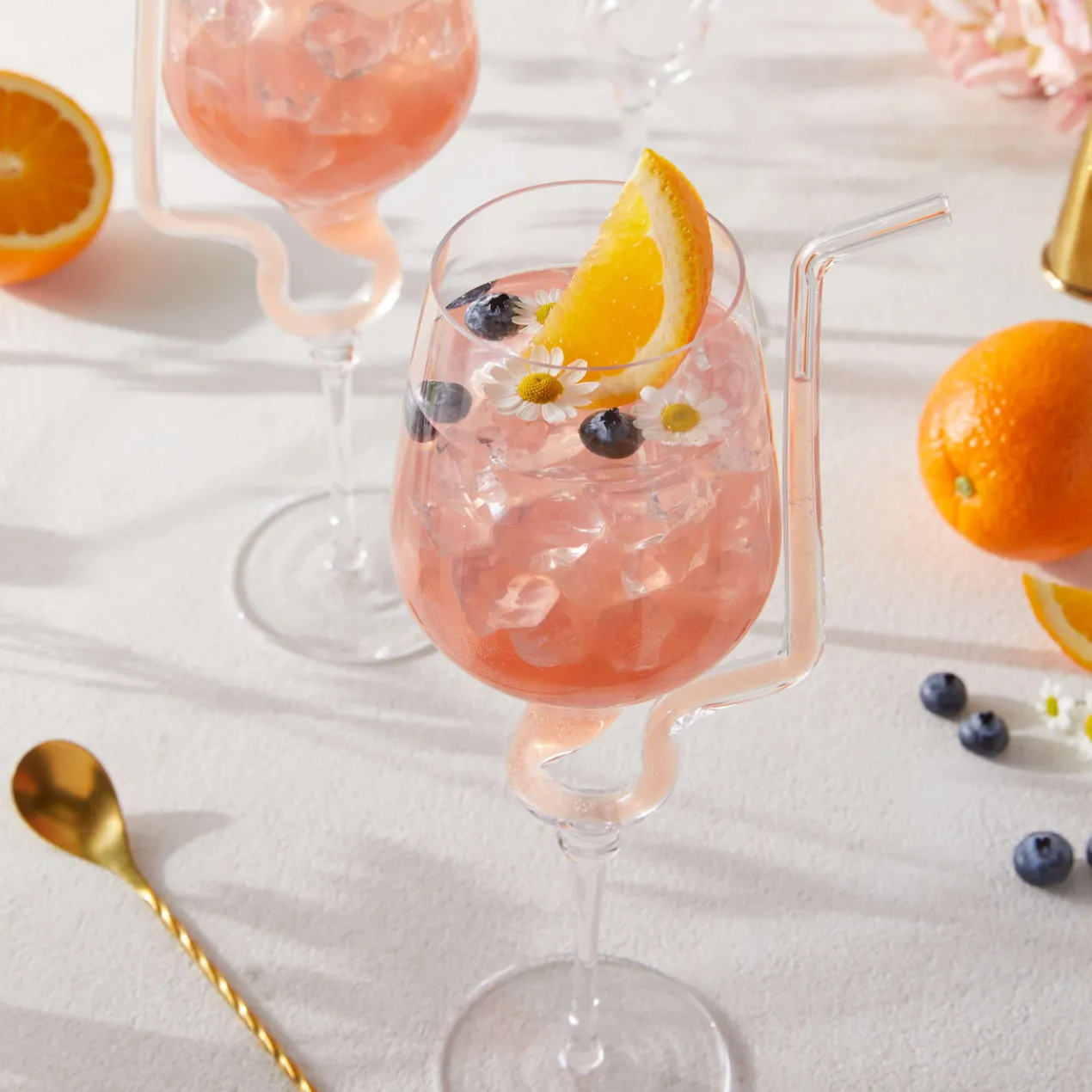 Straw Wine Glass - Set of 2