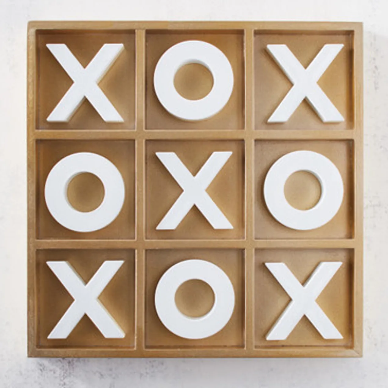 Tic Tac Toe Game - Gold & White
