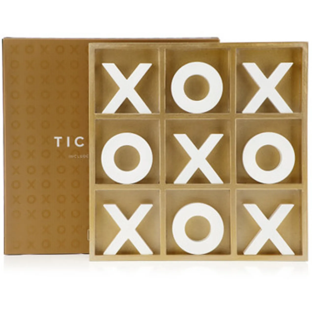 Tic Tac Toe Game - Gold & White