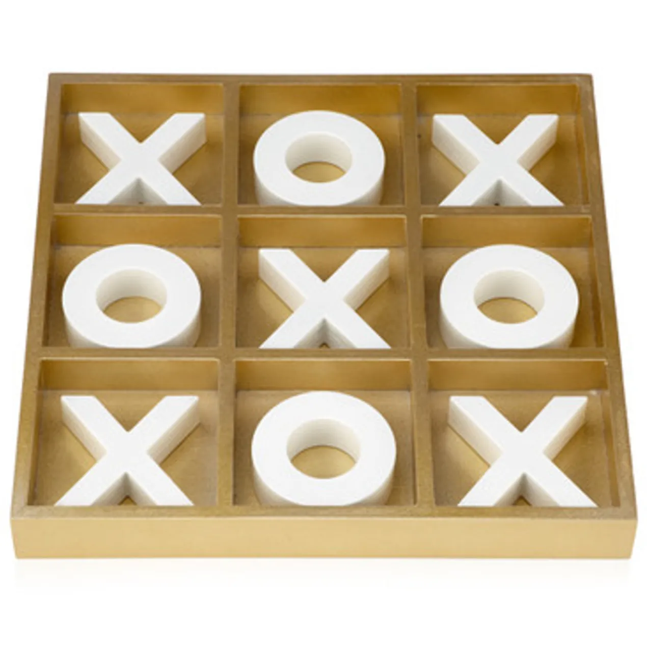 Tic Tac Toe Game - Gold & White
