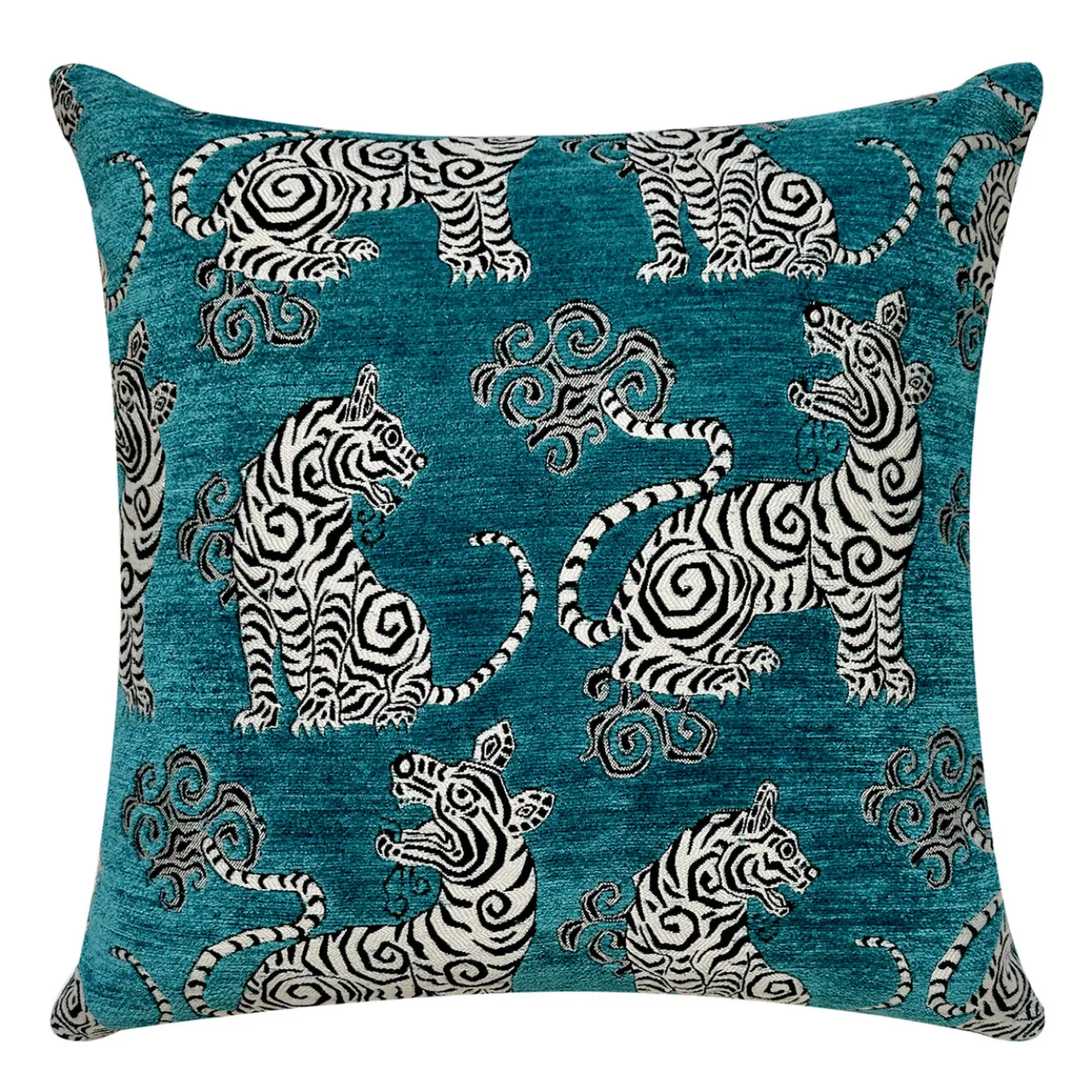 Tigress Pillow 20" - Teal