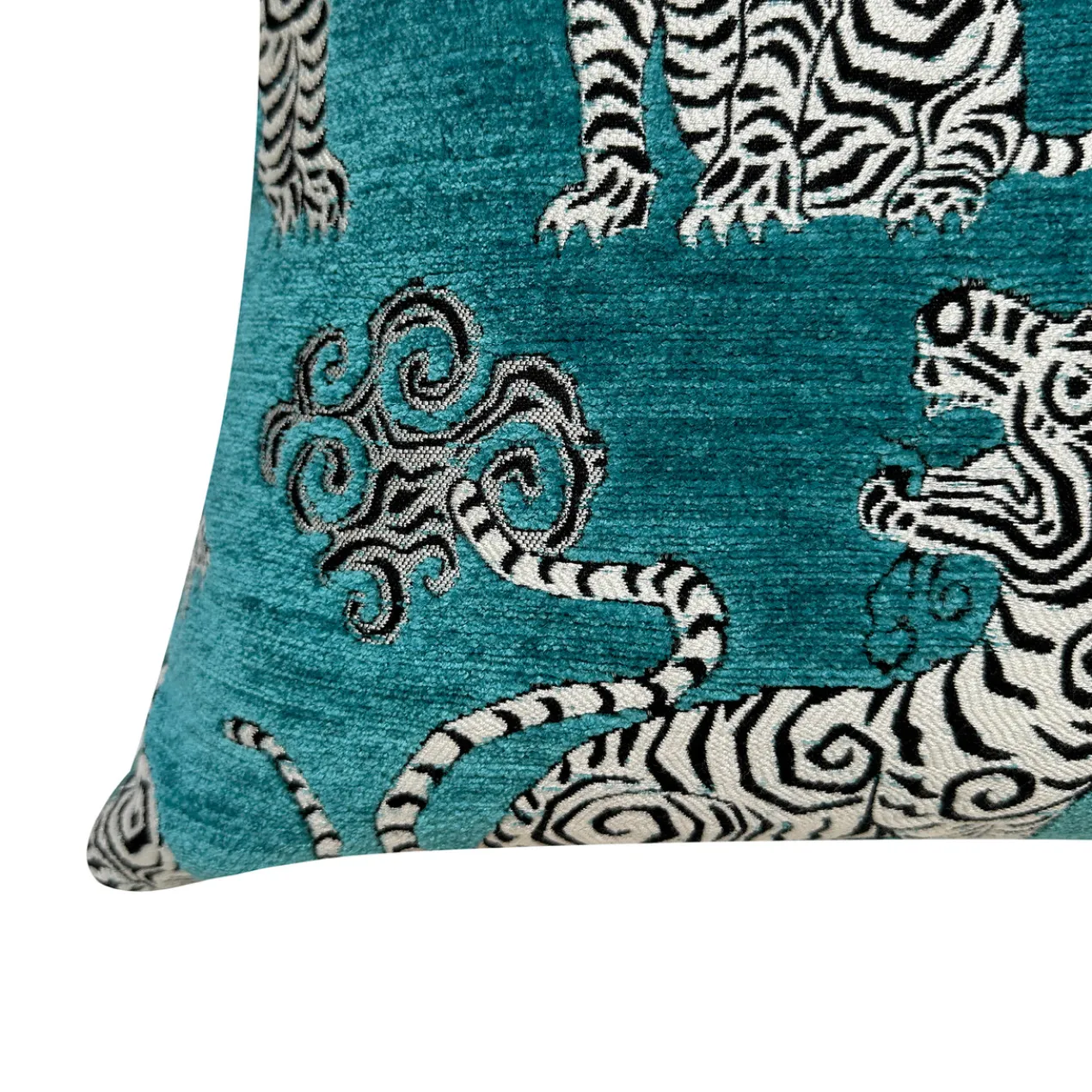 Tigress Pillow 20" - Teal
