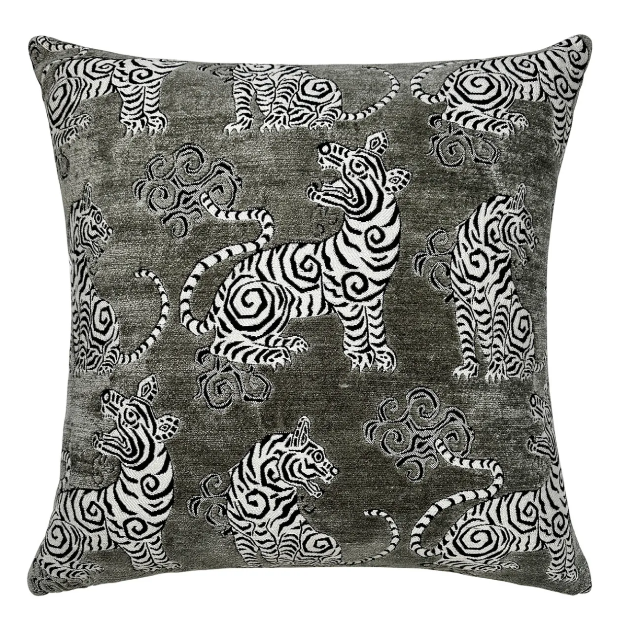 Tigress Pillow 20" - Taupe