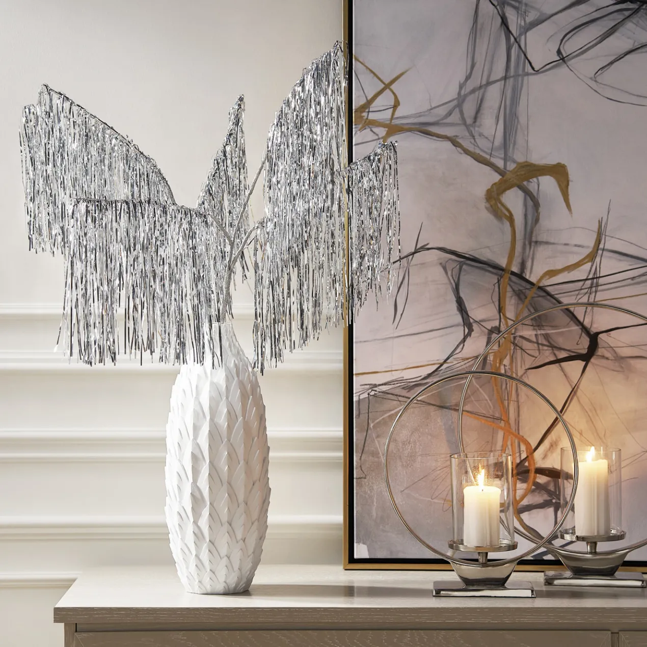 Tinsel Spray 40” – Set of 3