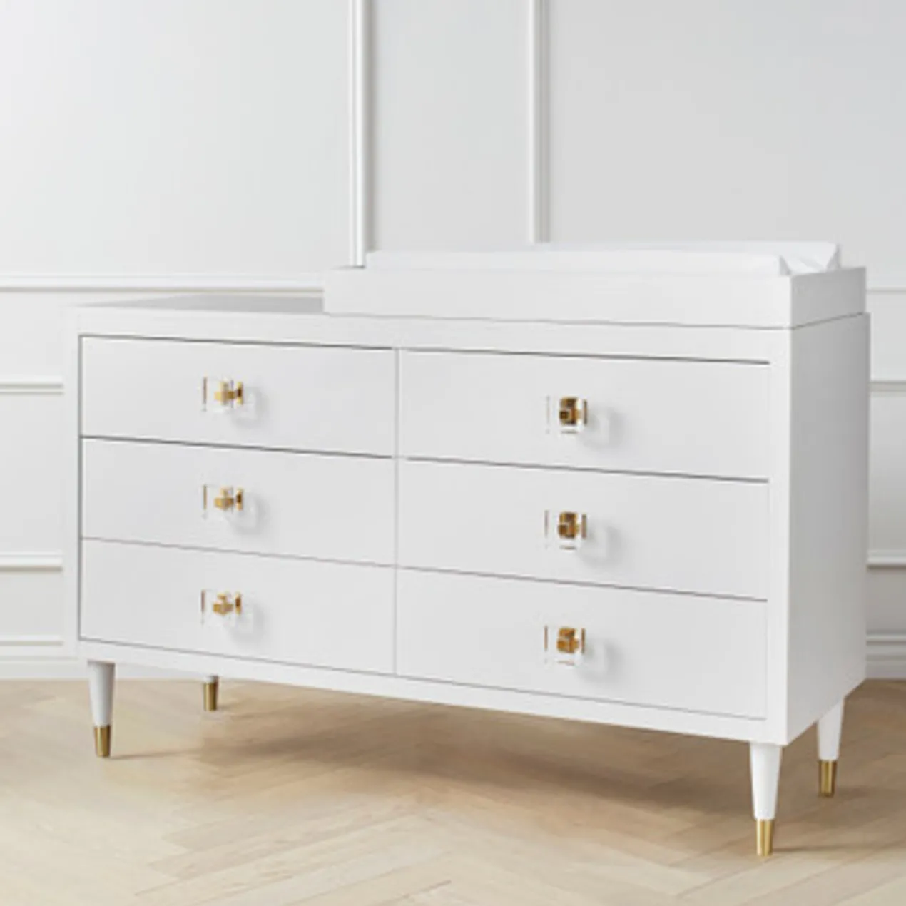 Uptown 6 Drawer Dresser - White