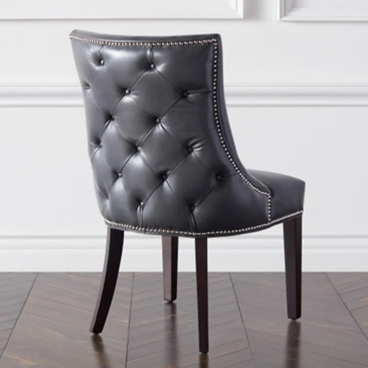 Versailles Leather Dining Chair - Espresso